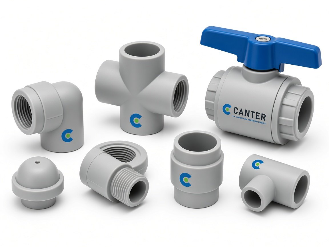 CANTER UPVC fittings: elbows, tees, couplers, end cap and ball valve